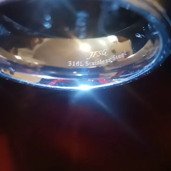 JFSG Wedding band stainless  size 8.5 - Picture 2 of 7